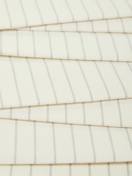 John Lewis Cotton Woven Stripe Furnishing Fabric - view 2, White/Storm