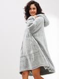 John Lewis Hi-Pile Oversized Lounge Hoodie, Grey