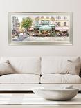John Lewis Richard Macneil 'Paris Cafe' Framed Print, 56 x 111cm, Multi