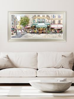 John Lewis Richard Macneil 'Paris Cafe' Framed Print, 56 x 111cm, Multi - view 2, Multi