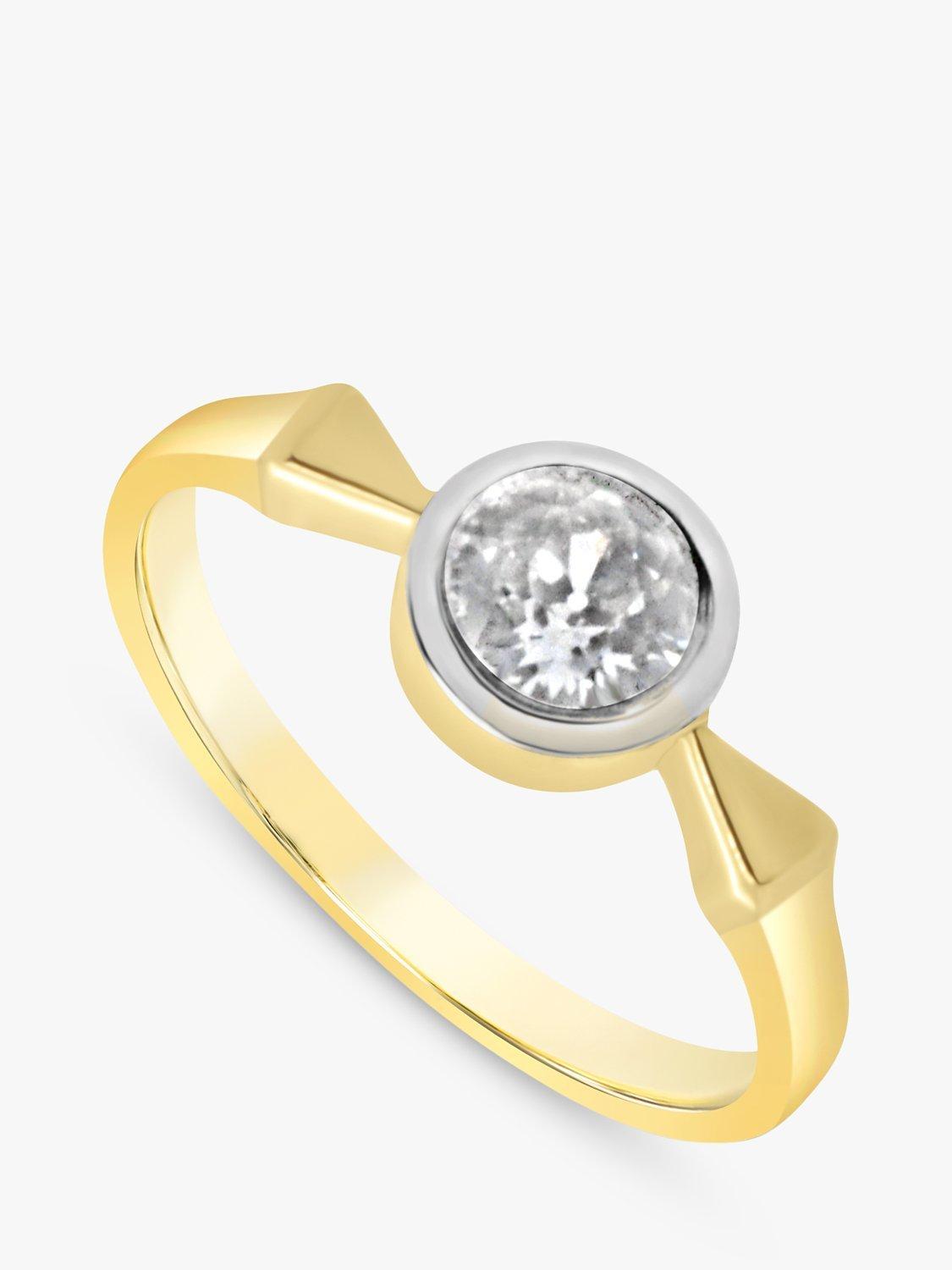 Product image 2 of 4, which shows Milton & Humble Jewellery Pre-Loved 18ct Yellow Gold & Platinum Diamond Ring