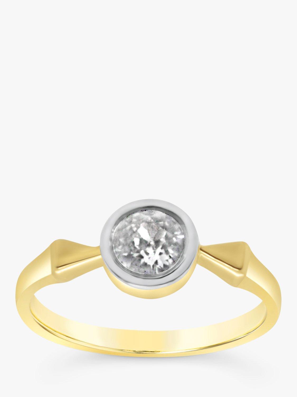 Product image 3 of 4, which shows Milton & Humble Jewellery Pre-Loved 18ct Yellow Gold & Platinum Diamond Ring
