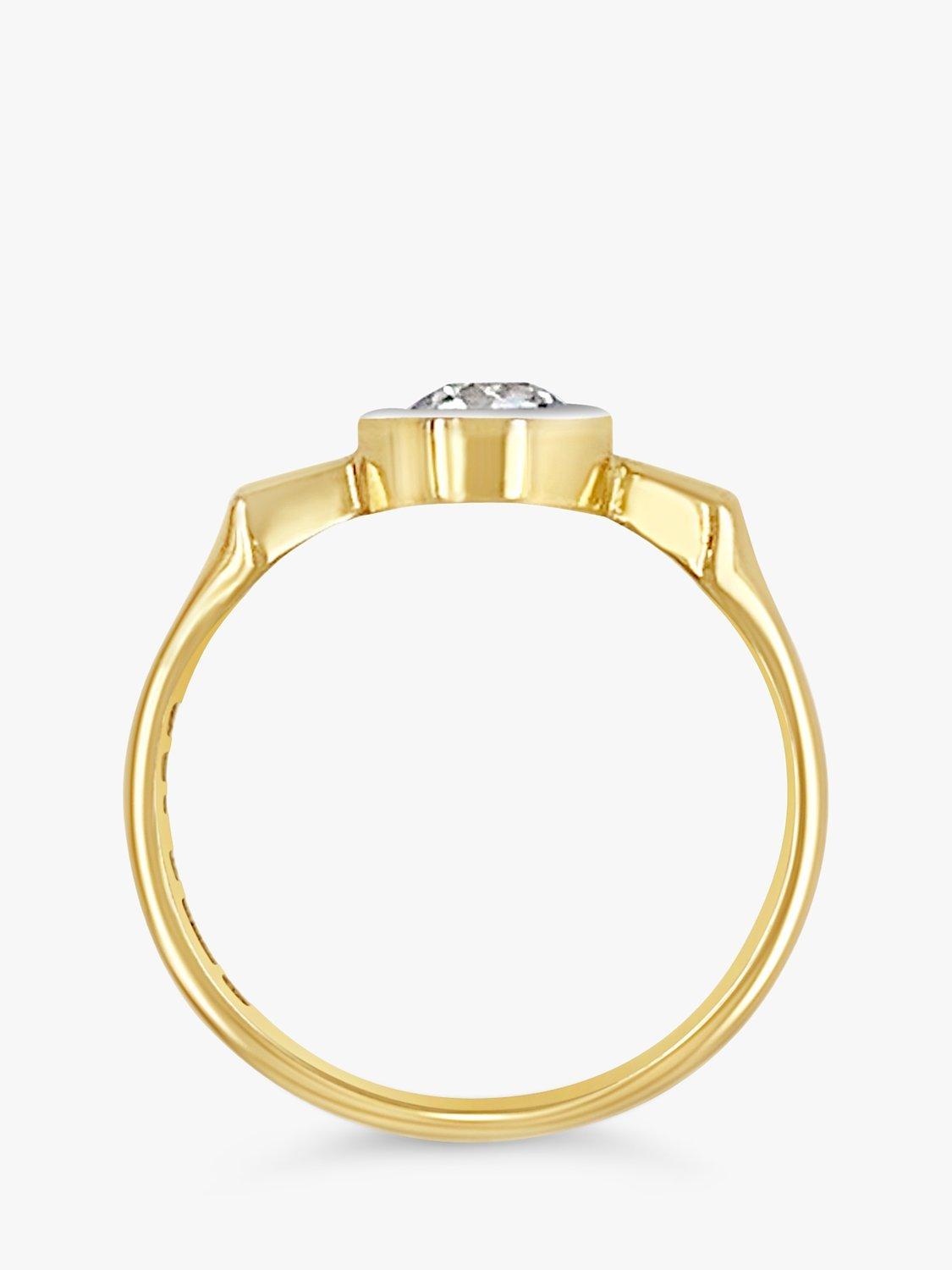 Product image 4 of 4, which shows Milton & Humble Jewellery Pre-Loved 18ct Yellow Gold & Platinum Diamond Ring