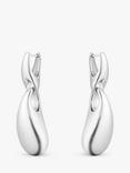 Georg Jensen Sculptural Sterling Silver Drop Earrings, Silver