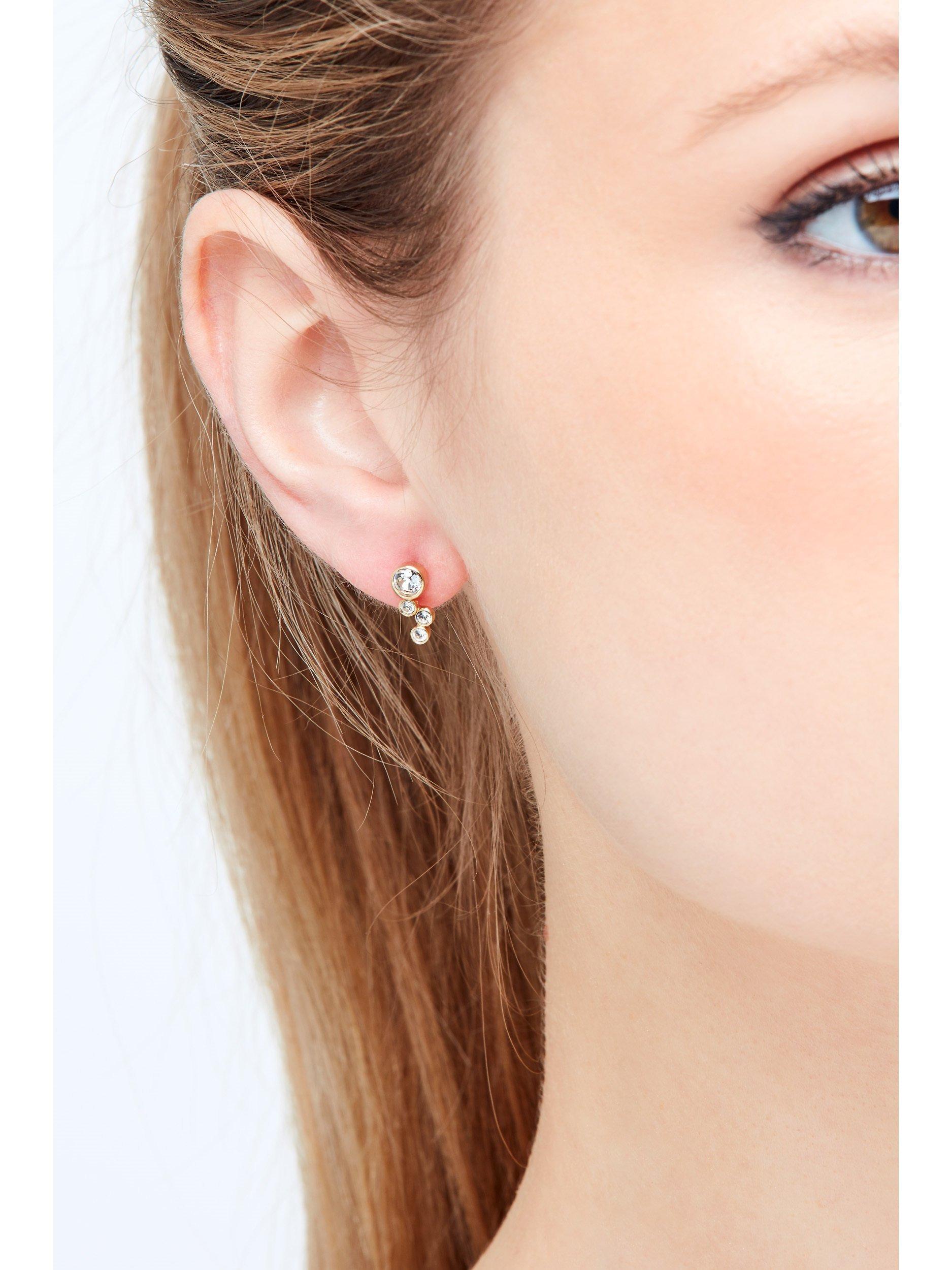 Product image 2 of 3, which shows Melissa Odabash Gold & Crystal Ear Climber Earrings, Gold