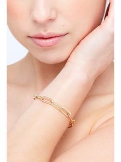 Melissa Odabash Paperclip Link Chain Bracelet, Gold - view 2, Gold