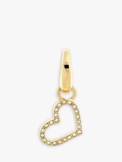 Melissa Odabash Crystal Heart Charm, Gold, Gold