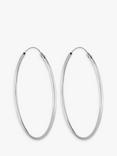 Simply Silver Medium Hoop Earrings, Silver