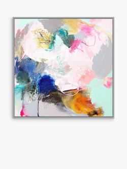 John Lewis Natasha Barnes 'Transformation' Abstract Framed Canvas Print, 84 x 84cm, White/Multi, White/Multi