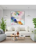 John Lewis Natasha Barnes 'Transformation' Abstract Framed Canvas Print, 84 x 84cm, White/Multi