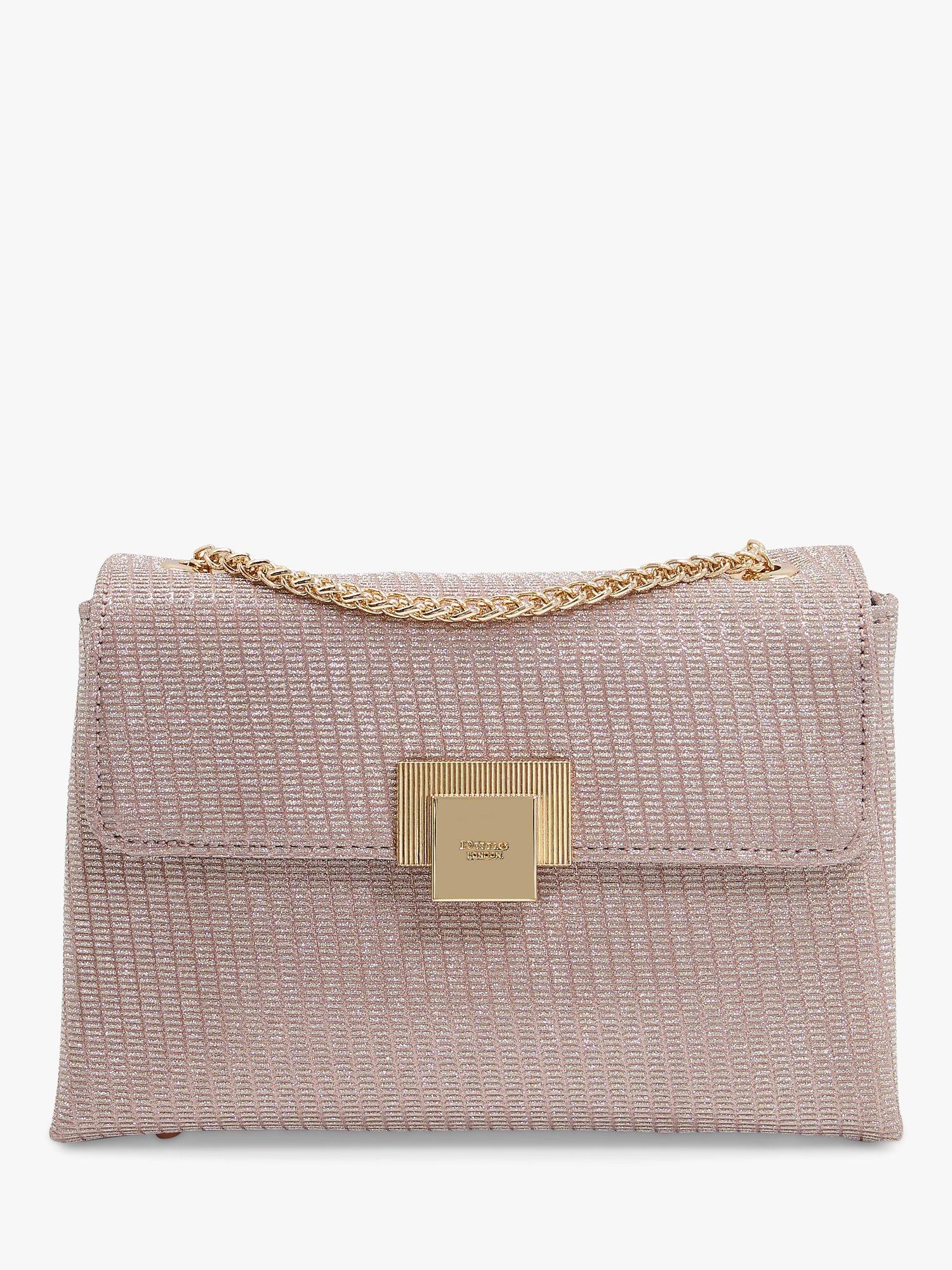 Dune Bondi Clutch Bag, Rose Gold