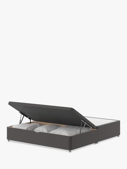 Silentnight End Divan Half Ottoman Storage Bed, Super King Size, Ebony