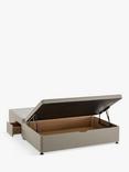Silentnight 2 Drawer Continental Half Ottoman Divan Base Storage Bed, King Size, Mink