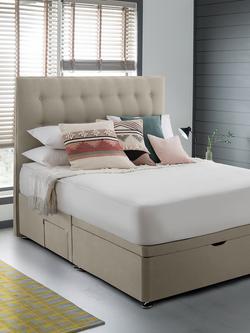Silentnight 2 Drawer Continental Half Ottoman Divan Base Storage Bed, King Size, Mink