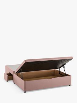 Silentnight 2 Drawer Continental Half Ottoman Divan Base Storage Bed, King Size - view 2, Dusky Pink