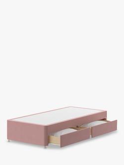 Silentnight 2 Drawer Divan Base, Single, Dusky Pink