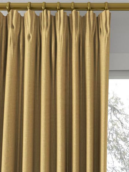Laura Ashley Easton Made to Measure Curtains or Roman Blind, Gold - view 2, Gold