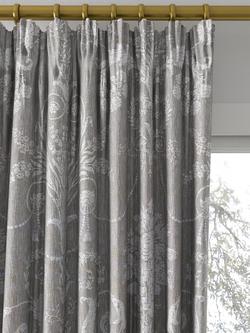 Laura Ashley Josette Woven Made to Measure Curtains or Roman Blind, Steel - view 2, Steel