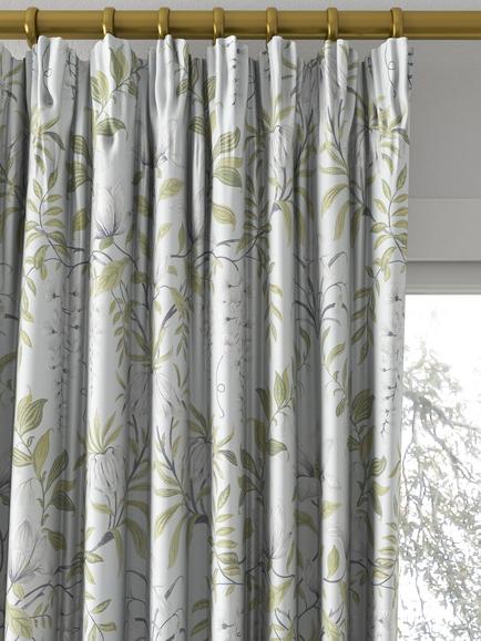 Laura Ashley Parterre Made to Measure Curtains or Roman Blind, Sage - view 2, Sage