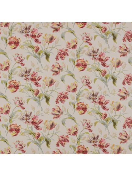 Laura Ashley Gosford Meadow Made to Measure Curtains or Roman Blind, Cranberry, Cranberry