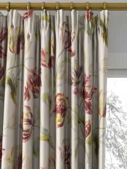 Laura Ashley Gosford Meadow Made to Measure Curtains or Roman Blind, Cranberry - view 2, Cranberry