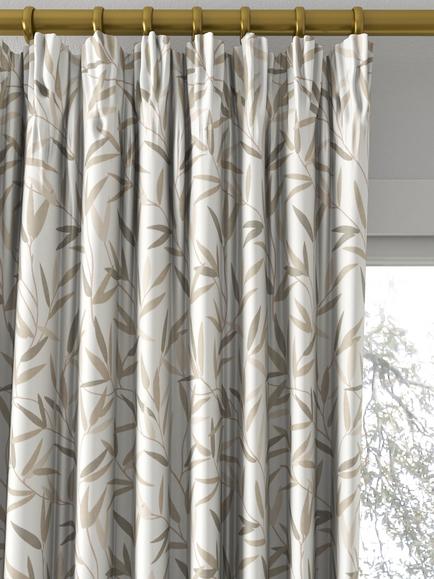 Laura Ashley Willow Leaf Made to Measure Curtains or Roman Blind, Natural - view 2, Natural