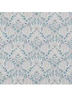 Laura Ashley Parterre Made to Measure Curtains or Roman Blind, White/Seaspray, White/Seaspray