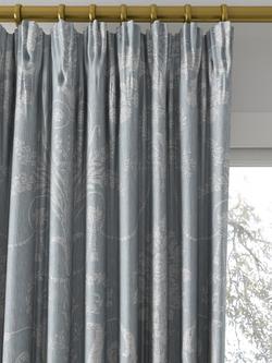 Laura Ashley Josette Woven Made to Measure Curtains or Roman Blind, Pale Seaspray - view 2, Pale Seaspray