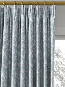 Laura Ashley Willow Leaf Chenille Made to Measure Curtains or Roman Blind, Pale Seaspray - view 2, Pale Seaspray