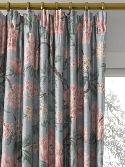Laura Ashley Tapestry Floral Chenille Made to Measure Curtains or Roman Blind, Blush - view 2, Blush