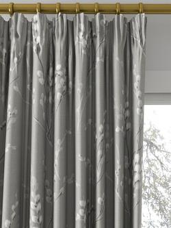 Laura Ashley Pussy Willow Made to Measure Curtains or Roman Blind, Steel - view 2, Steel