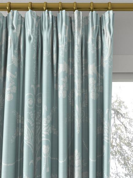 Laura Ashley Josette Made to Measure Curtains or Roman Blind, Duck Egg - view 2, Duck Egg