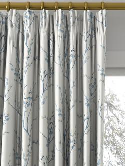 Laura Ashley Pussy Willow Made to Measure Curtains or Roman Blind, Off White/Seaspray - view 2, Off White/Seaspray