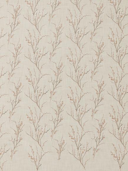 Laura Ashley Pussy Willow Embroidered Furnishing Fabric, Blush