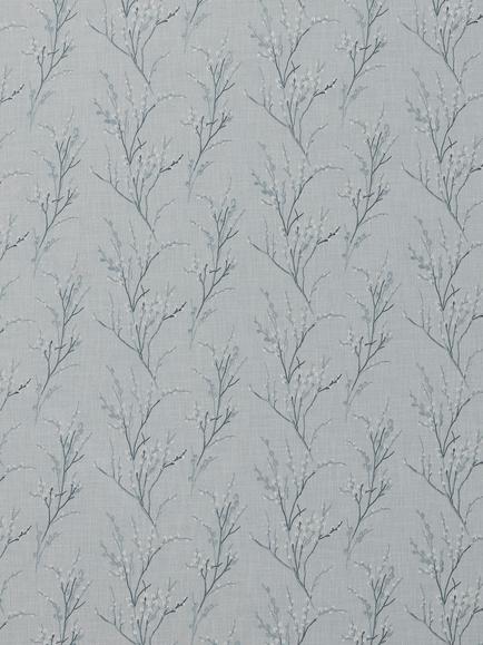 Laura Ashley Pussy Willow Embroidered Furnishing Fabric, Seaspray