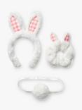 Small Stuff Kids' Bunny Ears, Tail & Scrunchie Set, White