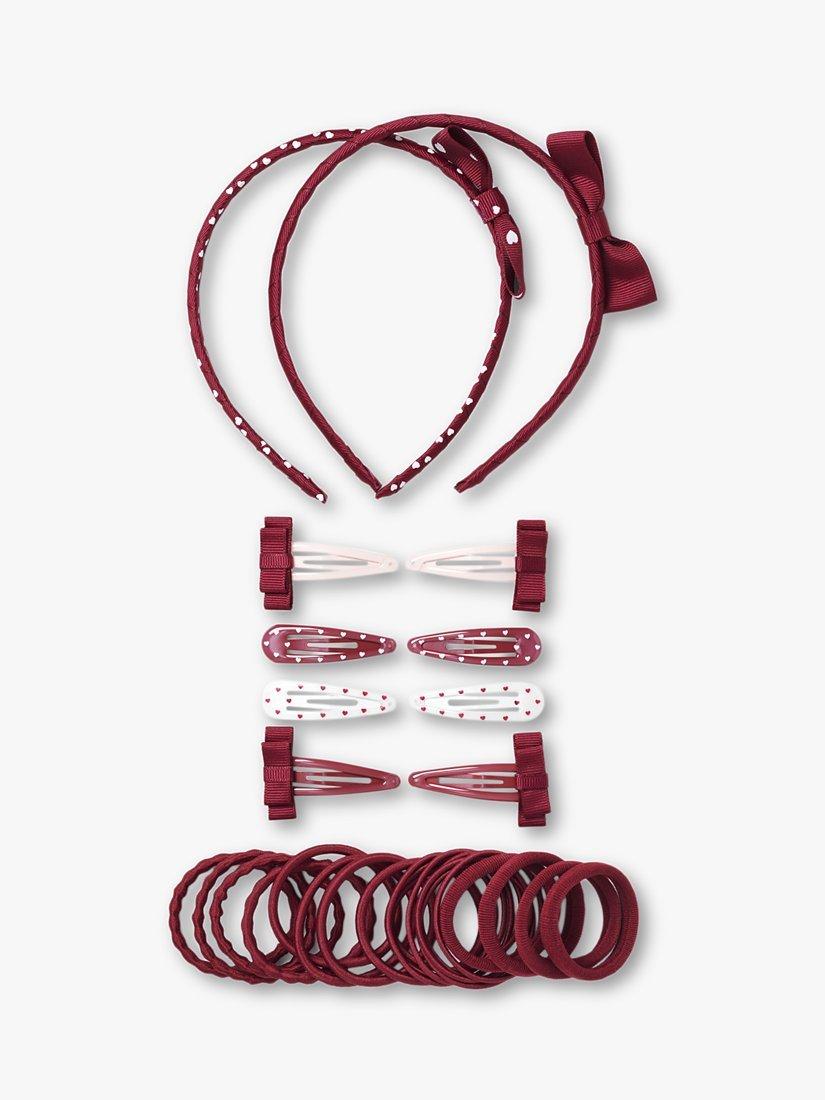 Small Stuff Kids' Back To School Headband, Clips & Hairbands Set, Burgundy