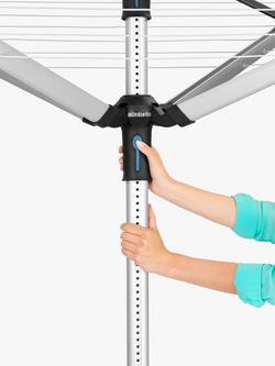 Brabantia Lift-O-Matic Advance Rotary Airer with Concrete Tube and Cover, 50m - view 2, Metallic Grey