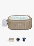 Lay-Z-Spa Palma HydroJet Pro Square Hot Tub with LED Lights, Cover & Clearwater Spa Chemical Starter Kit, 7 Person