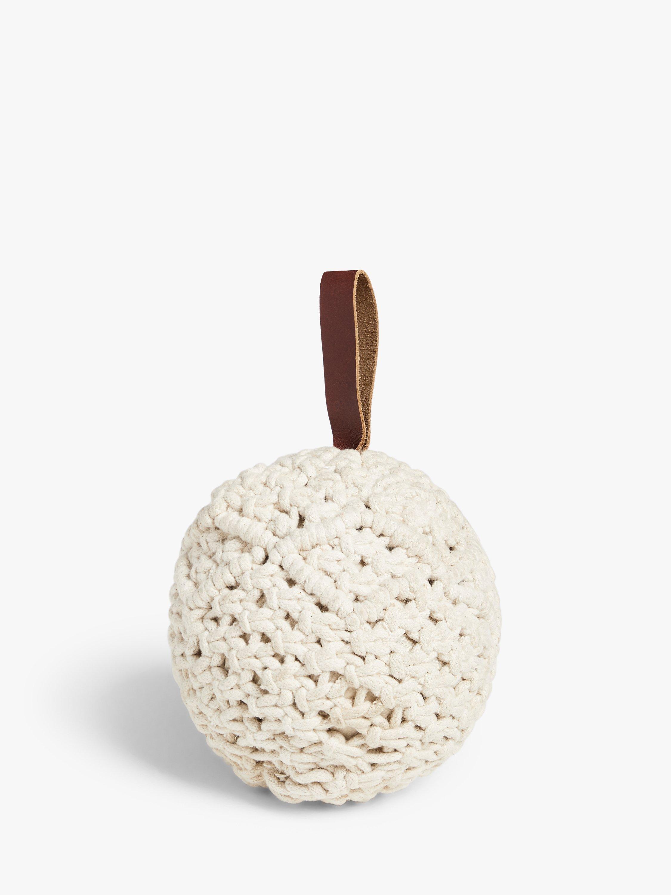 John Lewis Macramé Doorstop, Cream