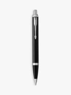 PARKER IM Chrome Trim Ballpoint Pen, Black - view 2, Black