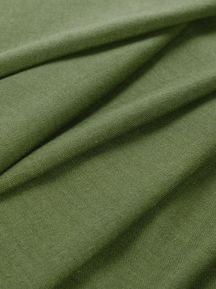 John Lewis Relaxed Linen Plain Fabric, Olive Green, Price Band B - view 2, Relaxed Linen Green Olive