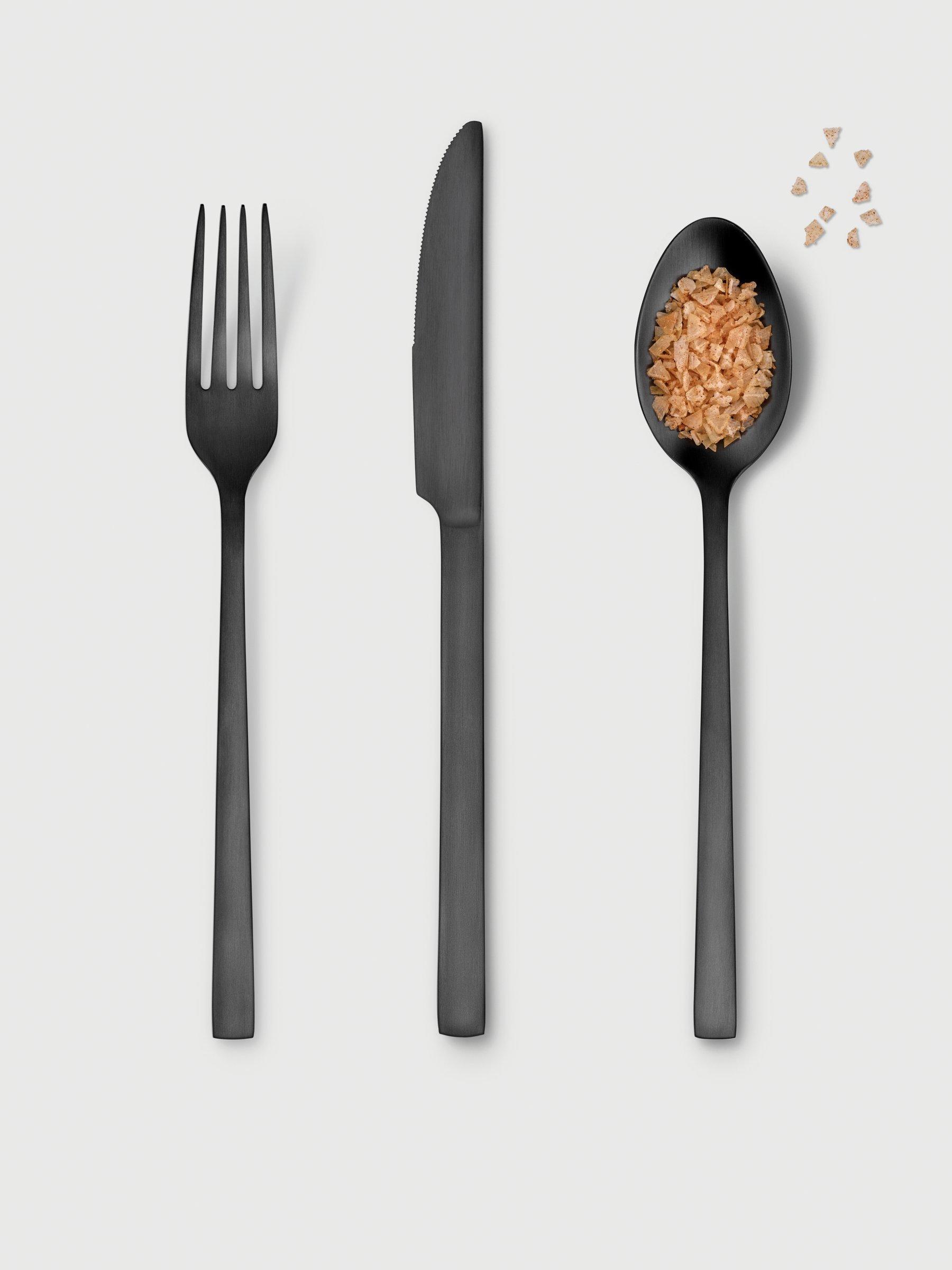 John Lewis Black Cutlery Set, 6 Piece/2 Place Settings