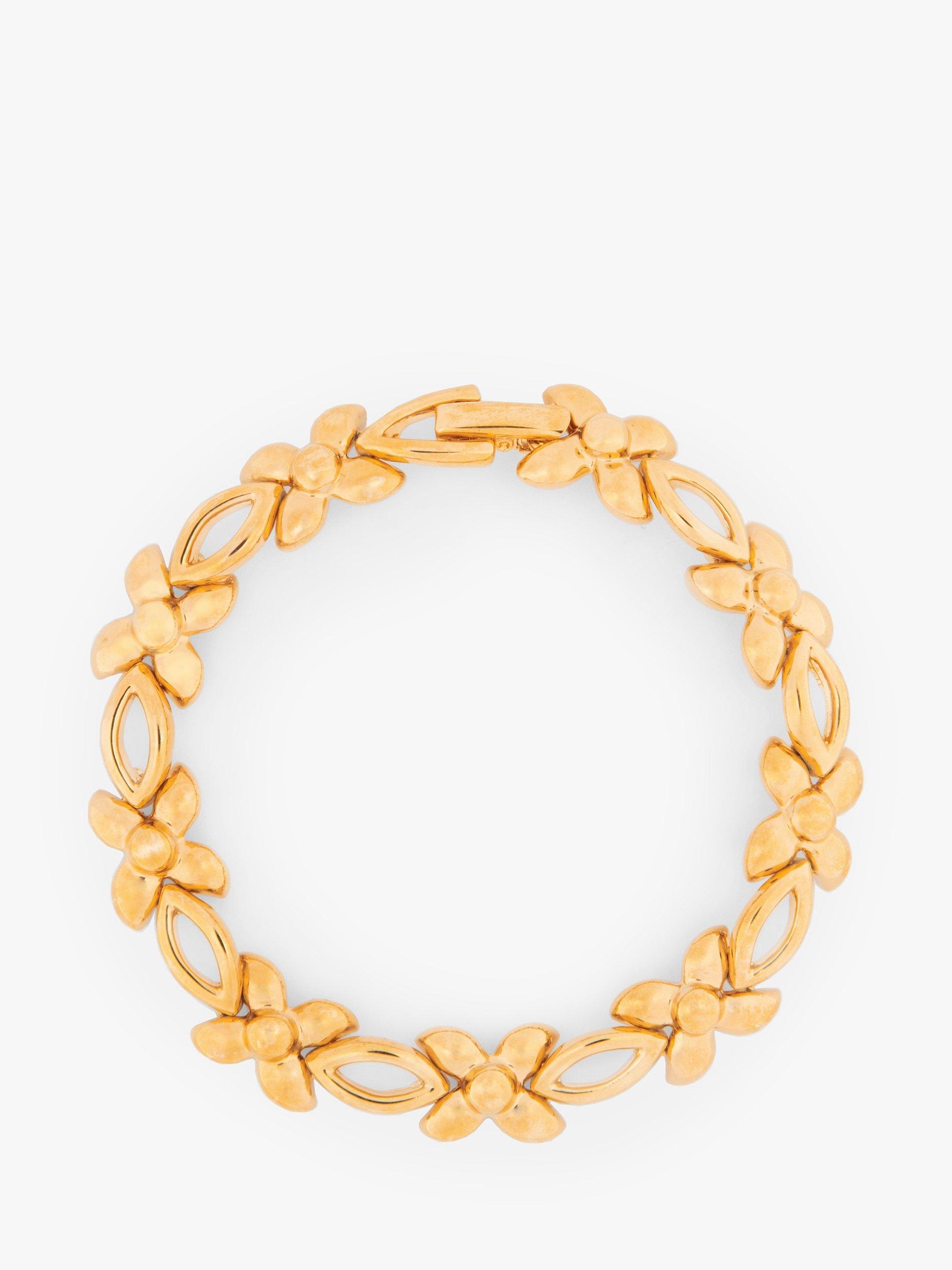 Eclectica Pre-Loved Attwood & Sawyer 22ct Gold Plated Soft Bow Chain Bracelet, Gold