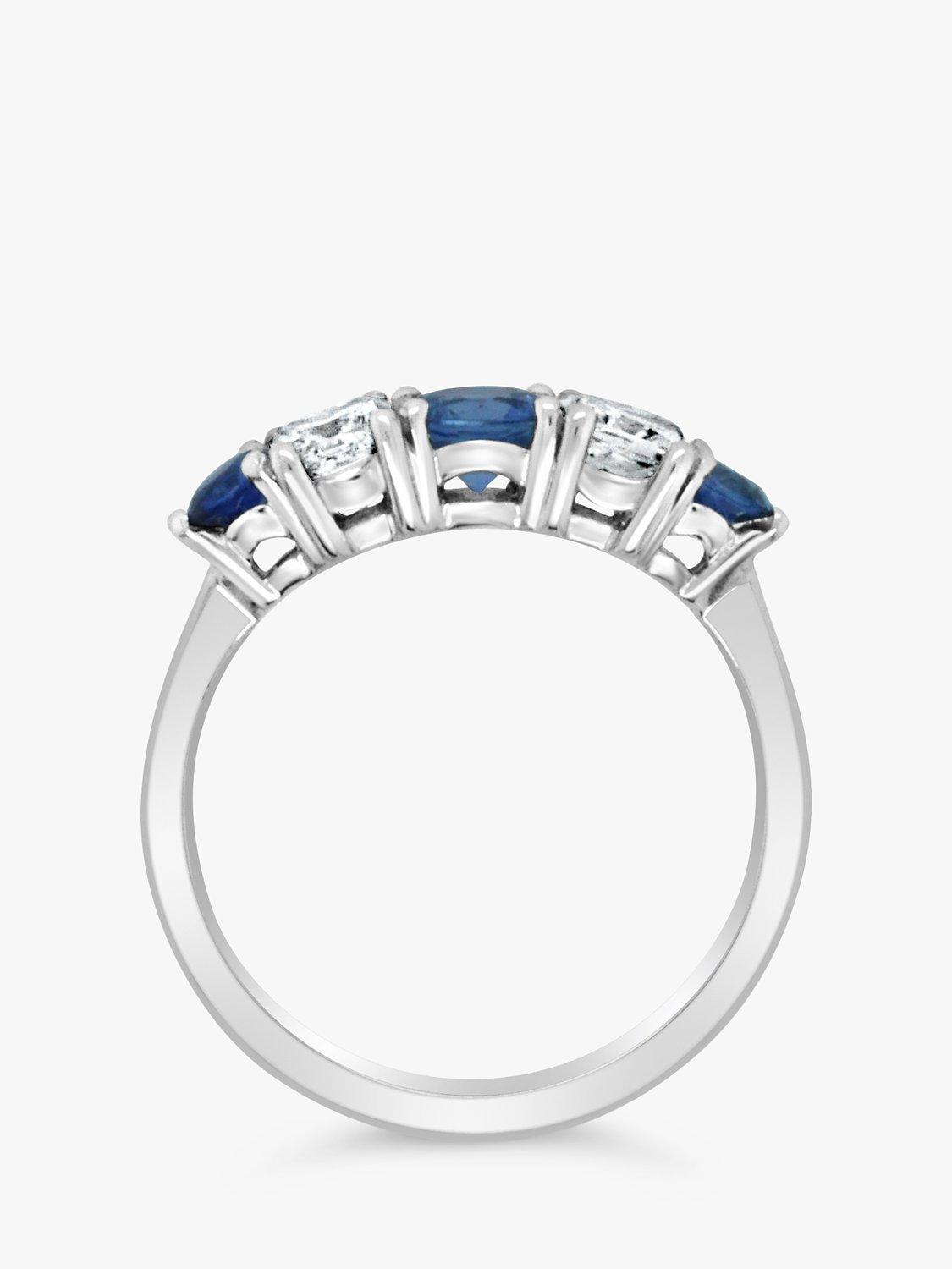 Product image 2 of 4, which shows Milton & Humble Jewellery Pre-Loved 18ct White Gold Sapphire & Diamond Ring, Dated London 2006