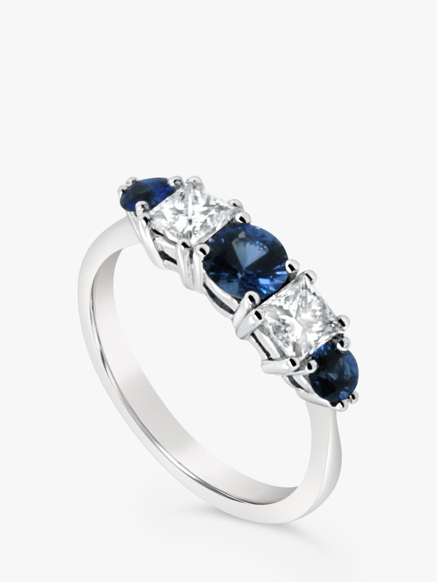 Product image 3 of 4, which shows Milton & Humble Jewellery Pre-Loved 18ct White Gold Sapphire & Diamond Ring, Dated London 2006