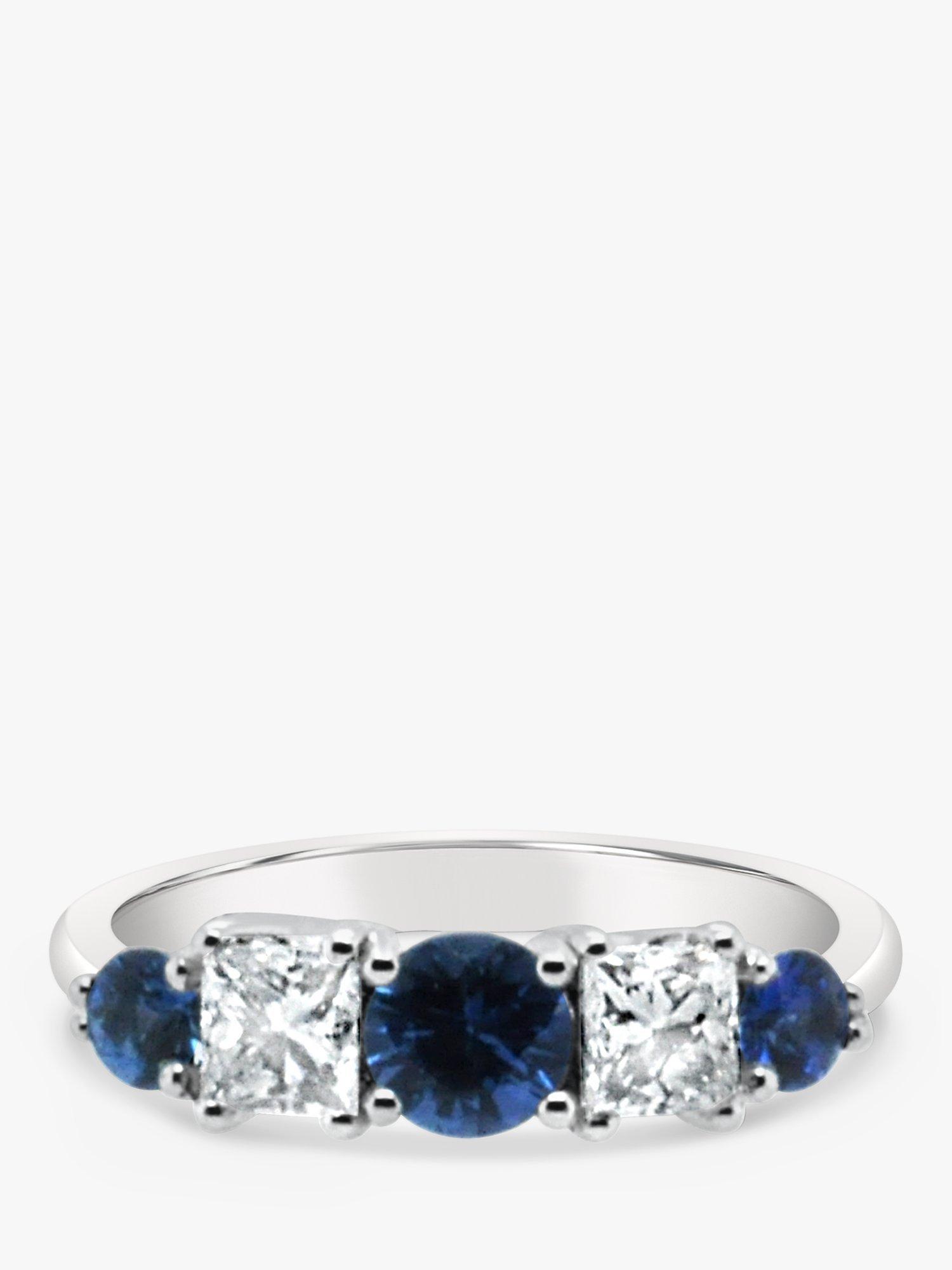 Product image 4 of 4, which shows Milton & Humble Jewellery Pre-Loved 18ct White Gold Sapphire & Diamond Ring, Dated London 2006