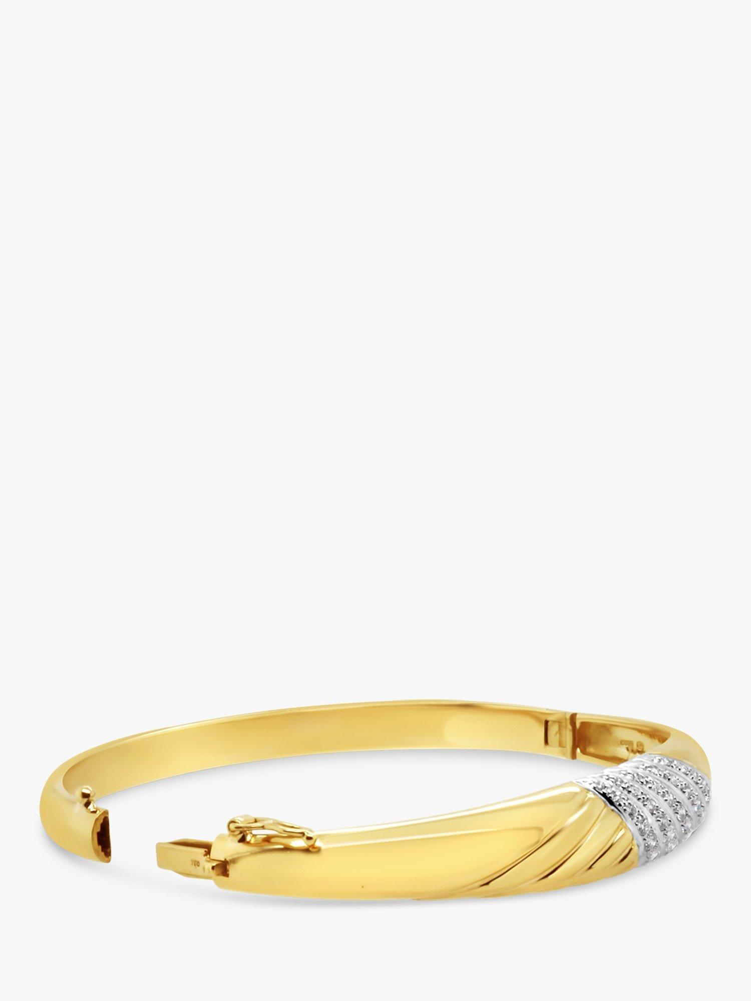 Product image 3 of 3, which shows Milton & Humble Jewellery Pre-Loved 18ct Yellow Gold Diamond Bangle Bracelet, Dated Circa 2000s
