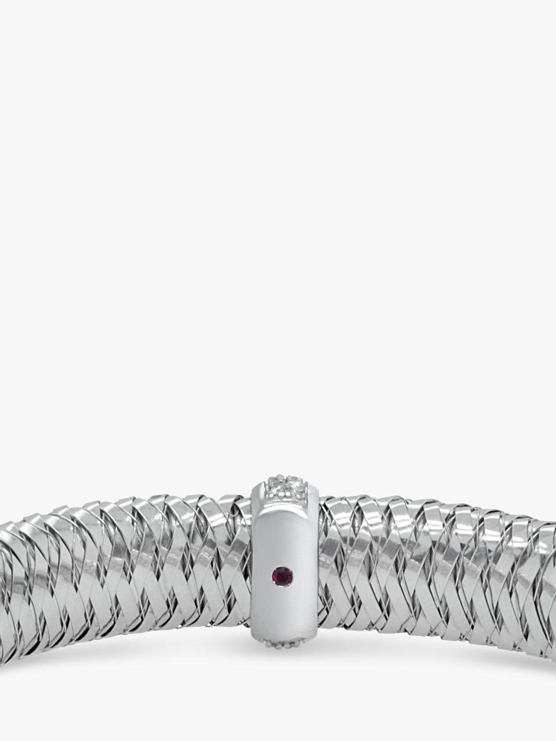 Product image 4 of 4, which shows Milton & Humble Jewellery Pre-Loved Roberto Coin 18ct White Gold Diamond Stretch Bracelet