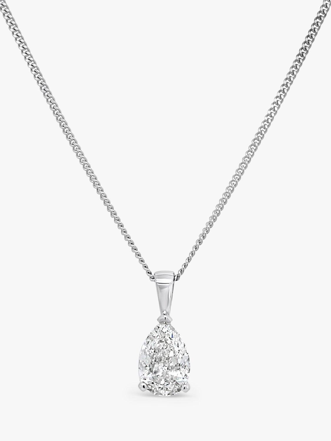 Product image 1 of 4, which shows Milton & Humble Jewellery Pre-Loved 18ct White Gold Diamond Pendant Necklace